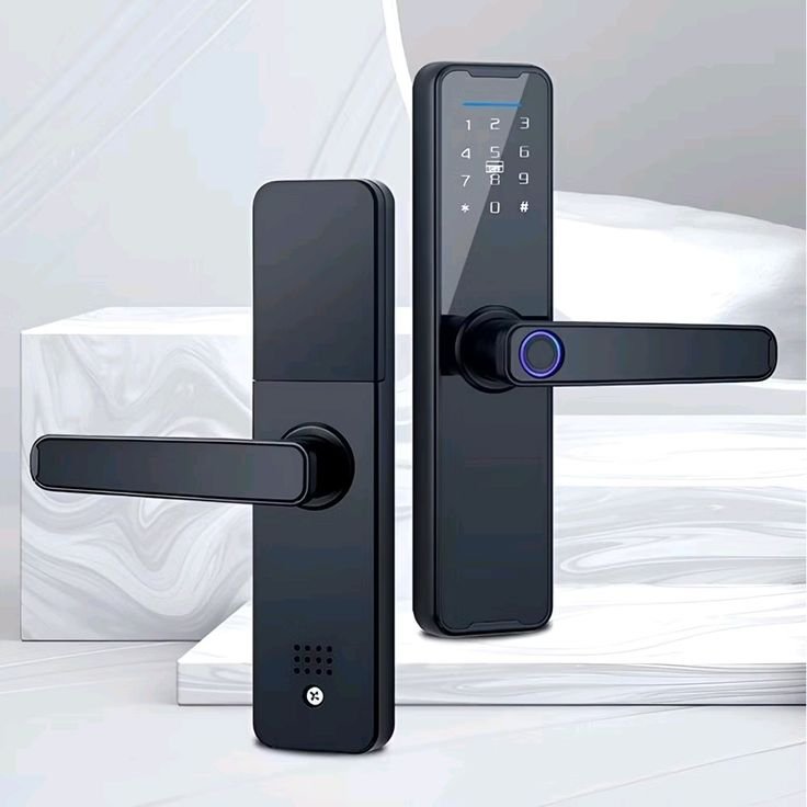 Fechadura Eletrônica Digital 4 em 1 Com Biometria, Bluetooth, Senha Touch, Chave e Tag