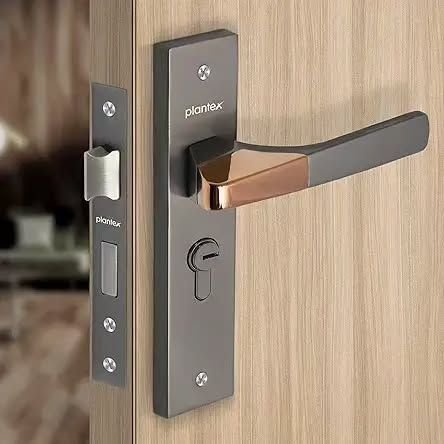 Plantex Heavy-Duty Door Lock Set - Main Door Lock Handle Set_ 6-Lever Lock Mechanism with 3 Years of Warranty_Mortise Lock with 3 Keys